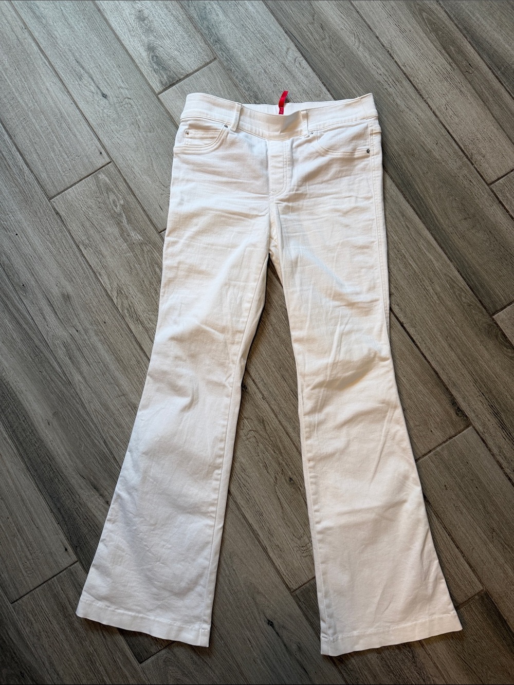 SPANX White Flare Leg Jeans